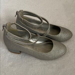 Copper Key Girls Radiant Silver Dress Heels Size 13